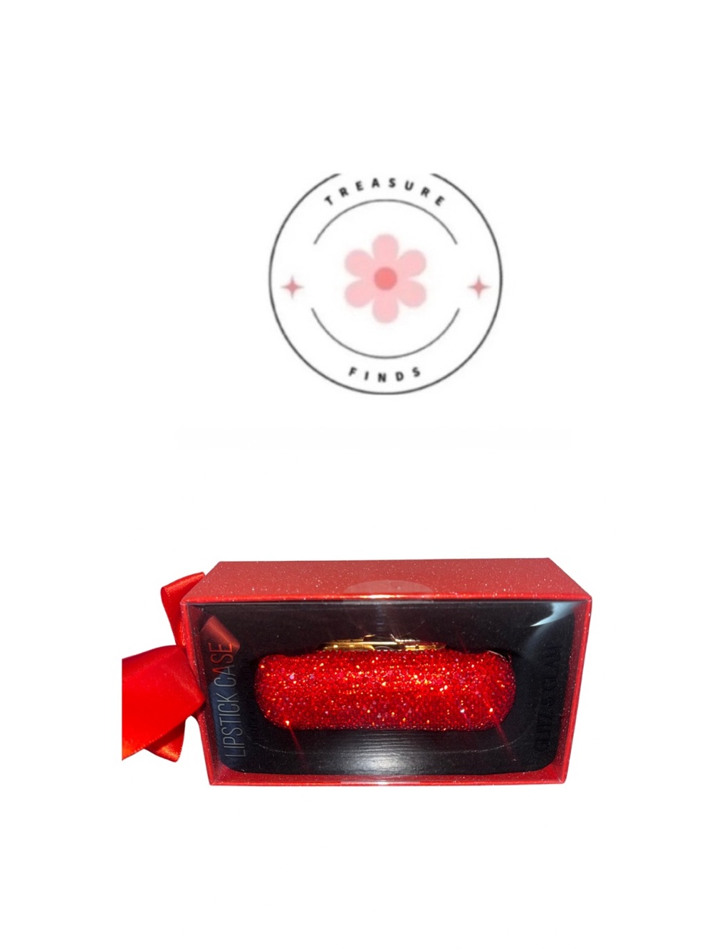 Glitz & Glam Red Bling Lipstick Case